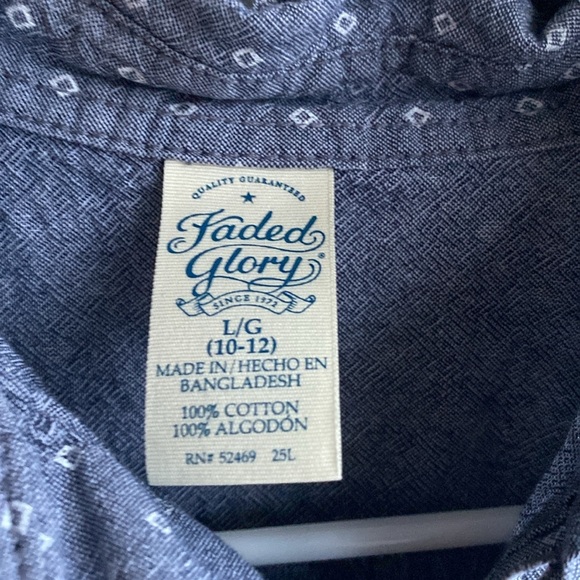 Faded Glory Boys Button Down Shirt - Picture 2 of 4